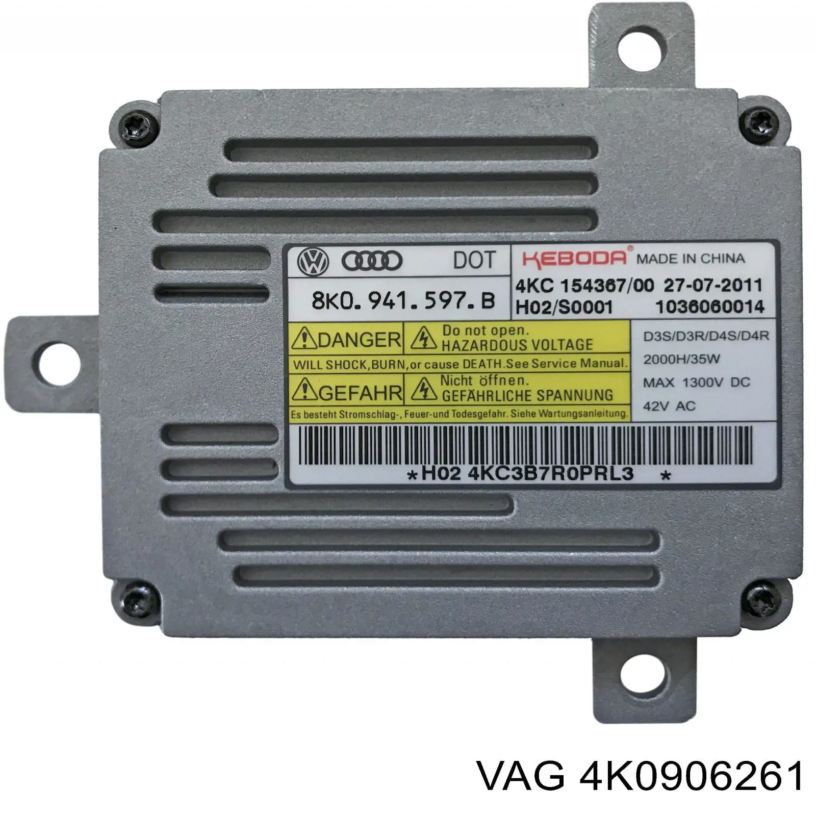 Sensor de óxidos de nitrógeno NOx trasero VAG 4K0906261 precio, desde 205,19 EUR