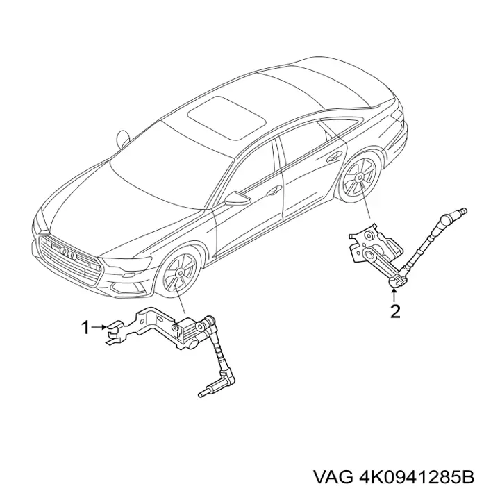 Sensor, nivel de suspensión neumática, delantero izquierdo para Audi Q5 (FYB, FYG)