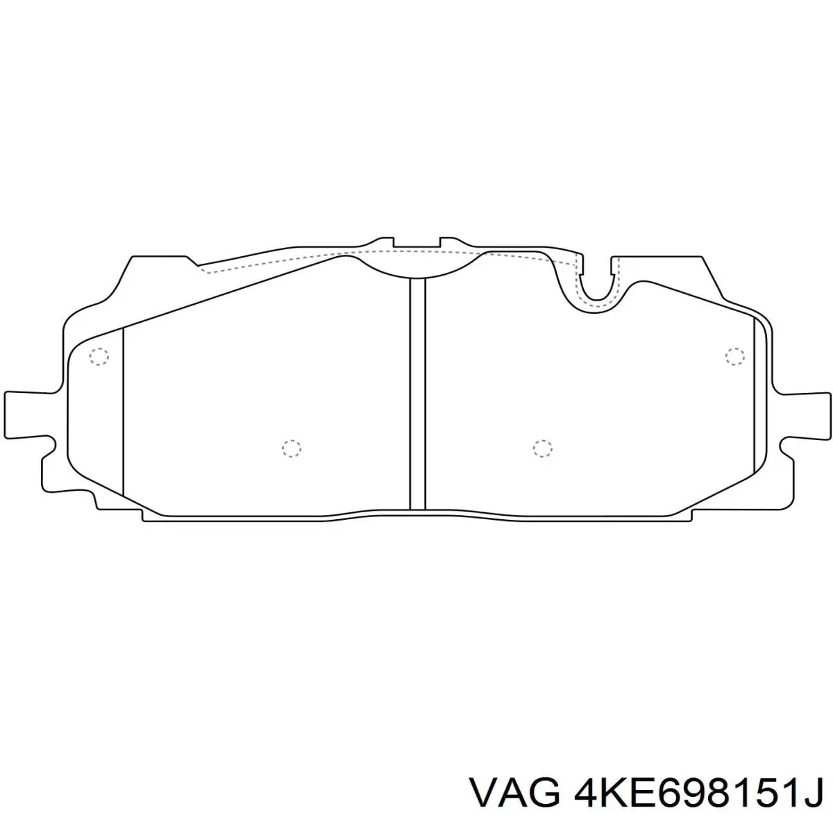 Comprar 4KE698151J VAG Pastillas delanteras de freno