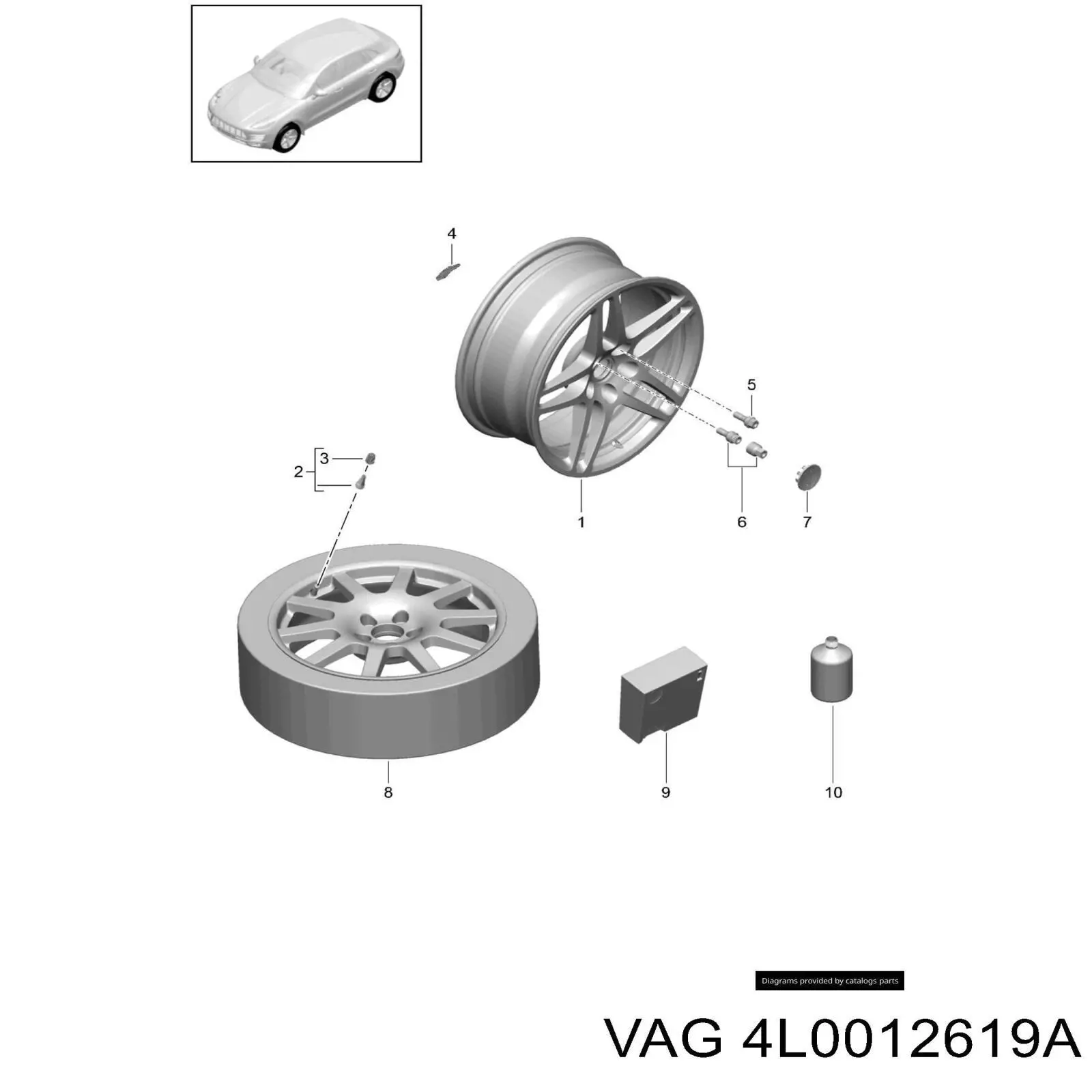 Sellador de neumáticos 4L0012619A VAG
