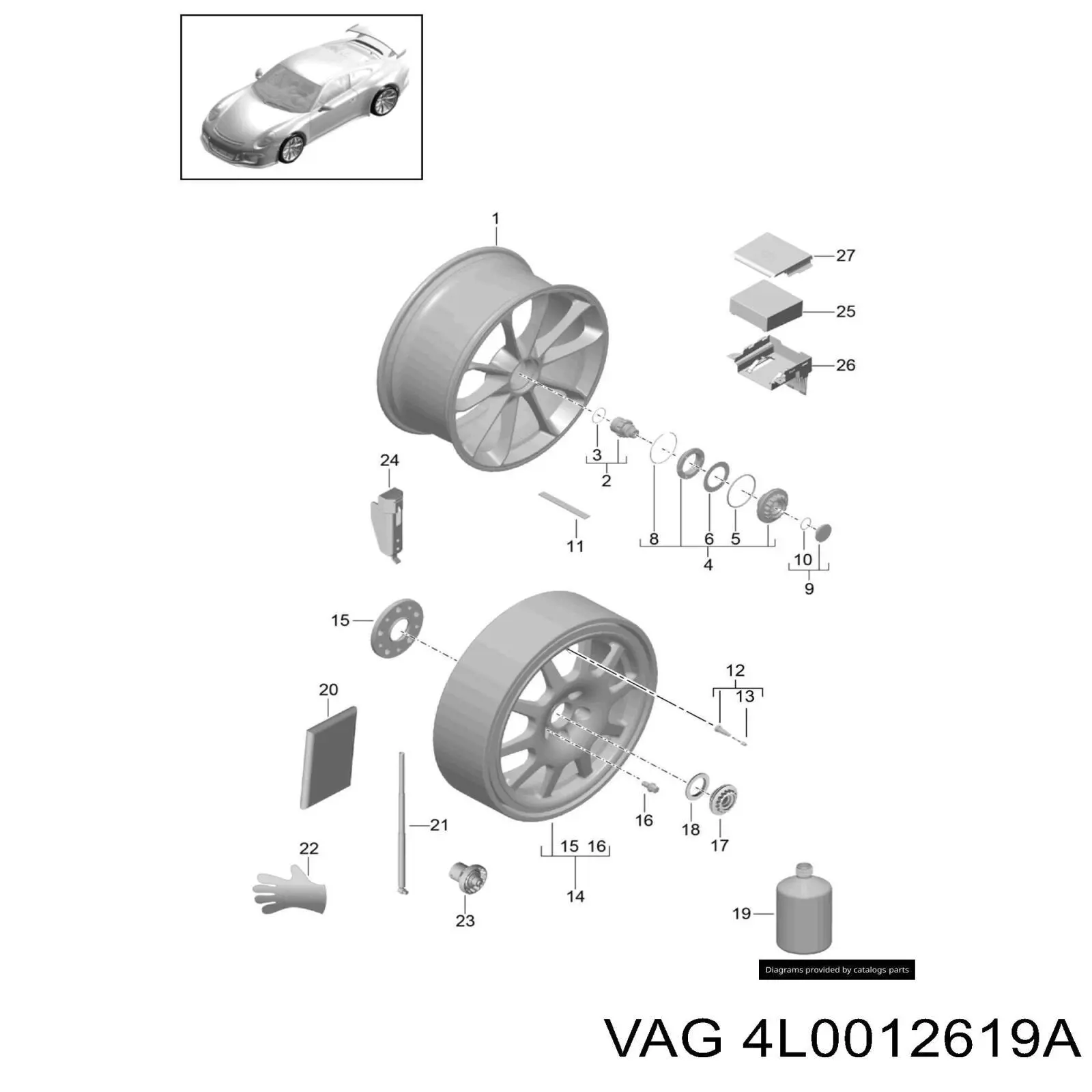 Sellador de neumáticos 9A701261902 VAG