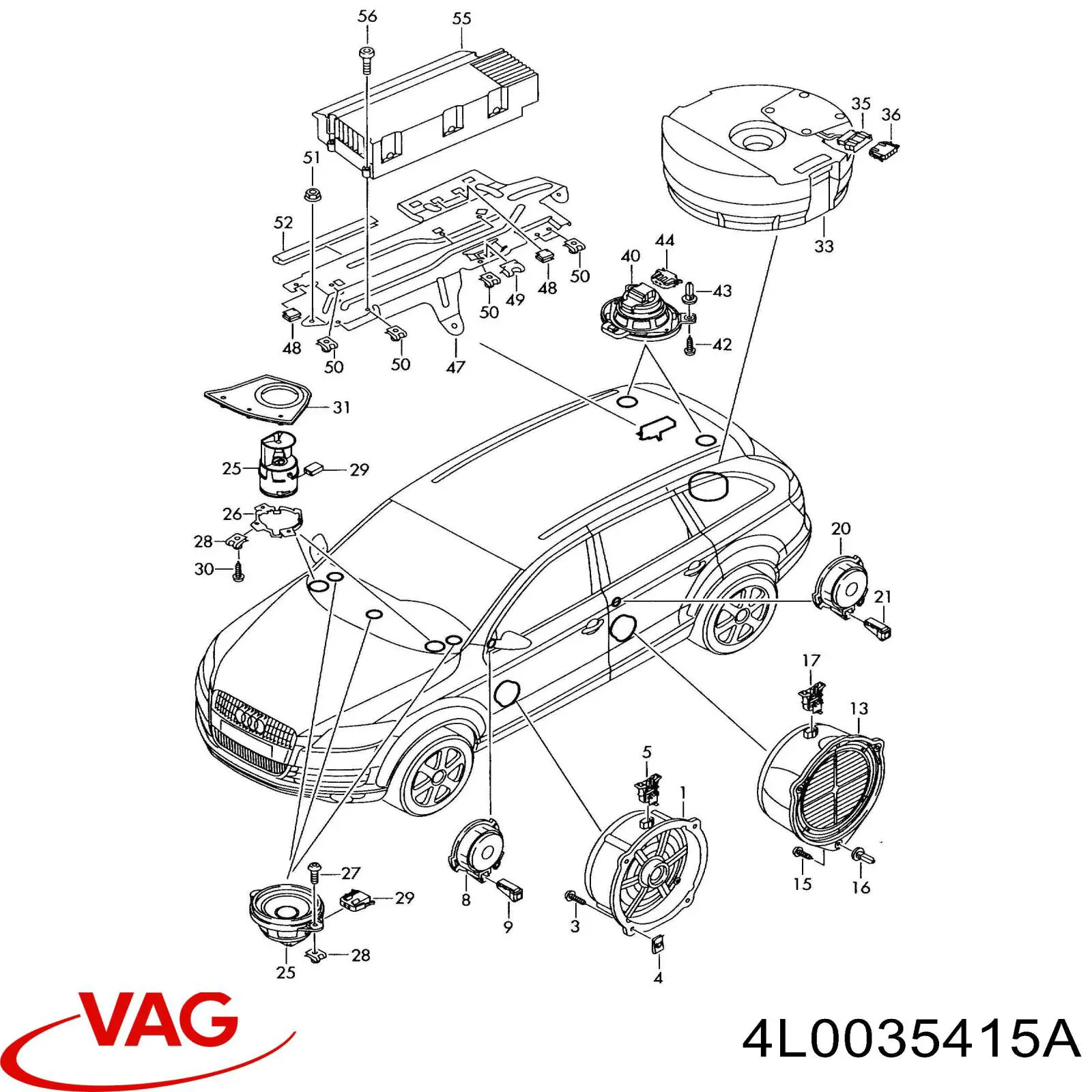 Altavoz de la puerta delantera VAG 4L0035415A precio, desde 147,62 EUR