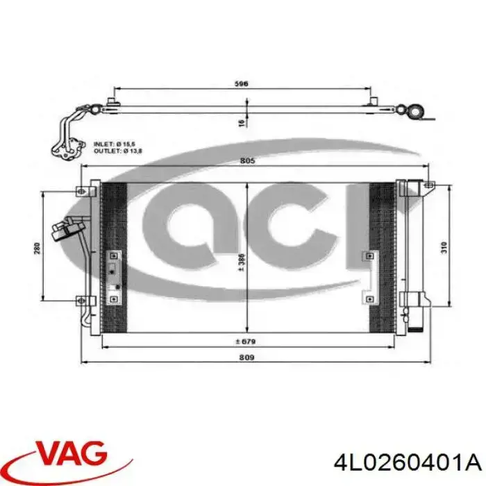 Comprar 4L0260401A VAG Condensador de aire acondicionado