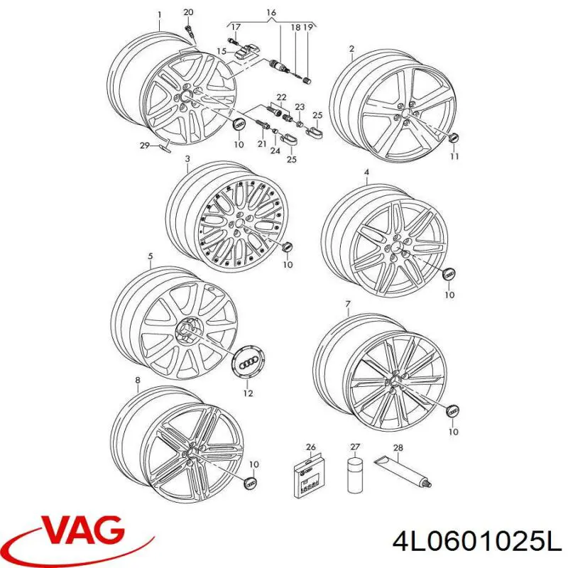 Rines VAG 4L0601025L precio, desde 1807,94 EUR