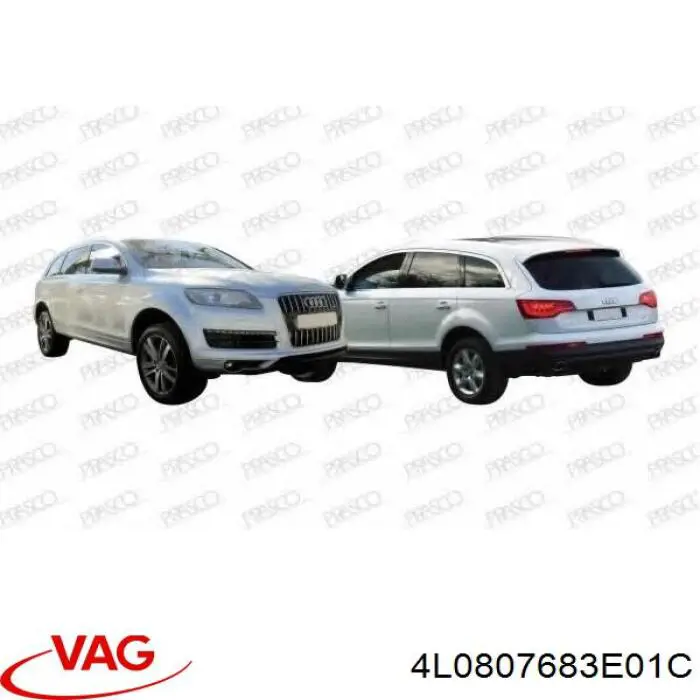 Comprar 4L0807683E VAG Rejilla central del parachoques delantero