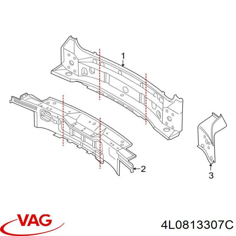 Panel trasero de maletero Audi Q7 (4L)