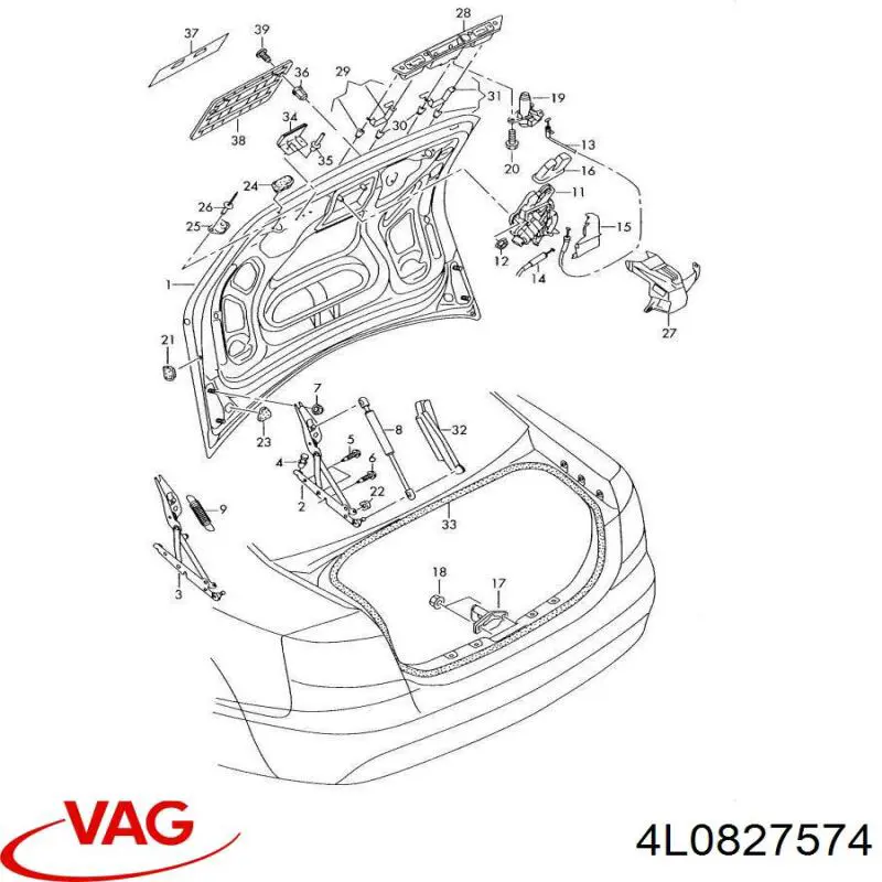 Comprar 4L0827574 VAG Tirador de puerta de maletero exterior