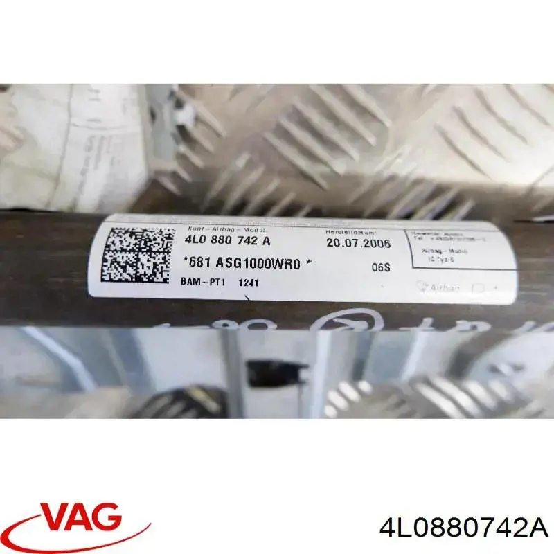 Airbag de cortina lateral derecha VAG 4L0880742A
