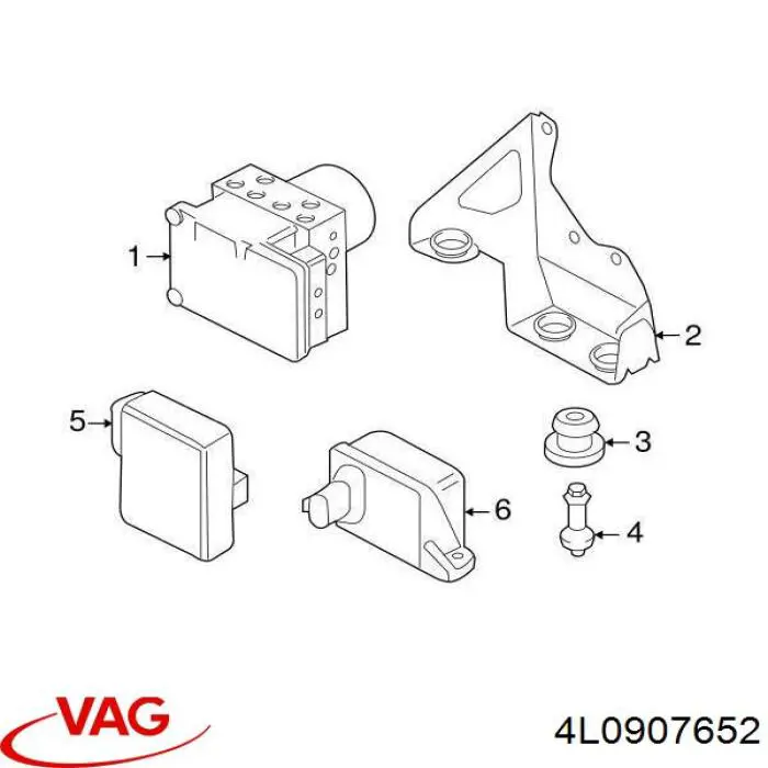 4L0907652 VAG Sensor de aceleración lateral (ESP)