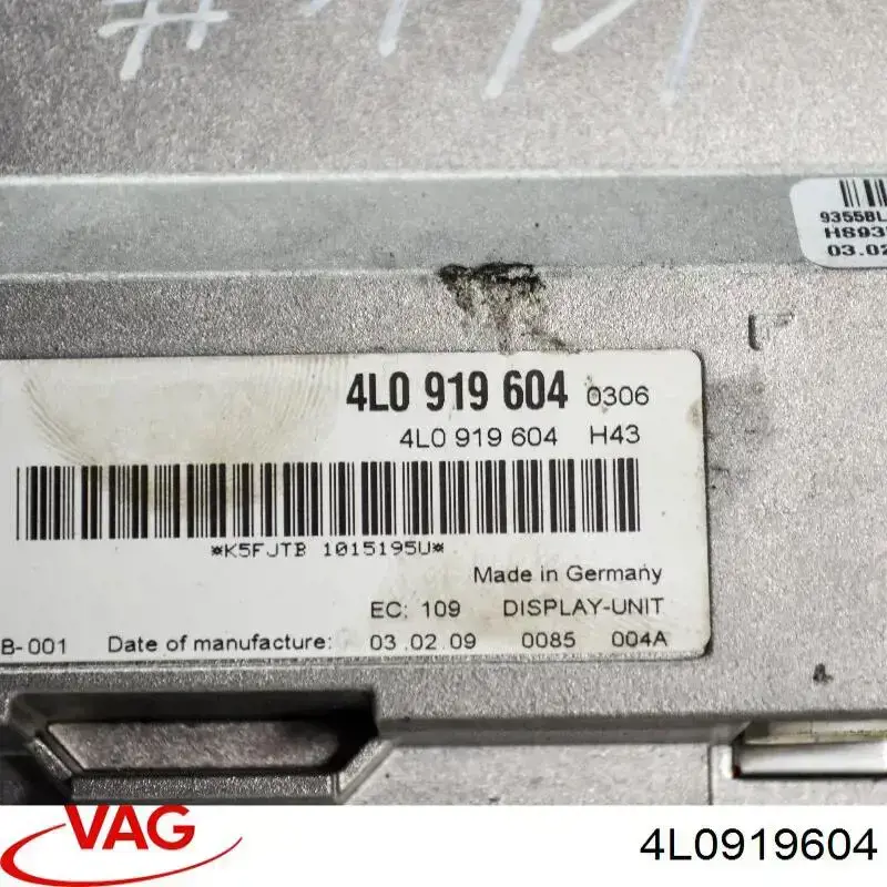 Pantalla multifunción VAG 4L0919604 precio, desde 175,69 EUR