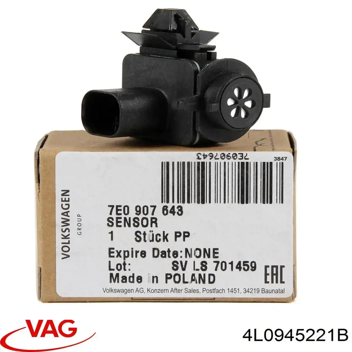 Portalámparas de luz trasera VAG 4L0945221B