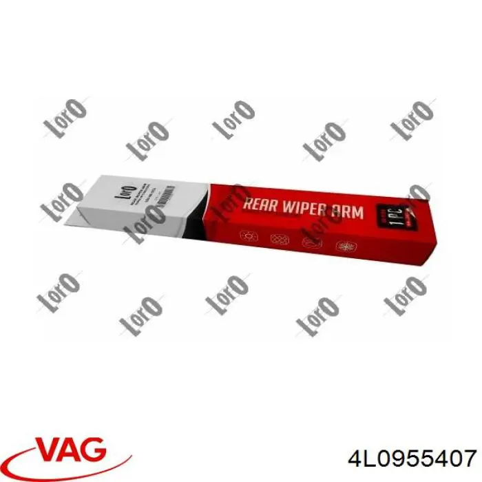 Brazo del limpiaparabrisas, trasero 4L0955407 VAG