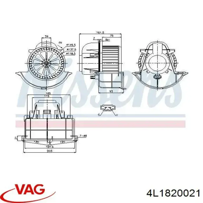 Ventilador de calefacción VAG 4L1820021 precio, desde 76,96 EUR