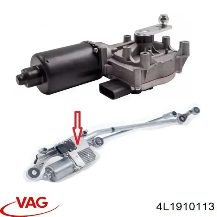 Motor limpiaparabrisas 4L1910113 VAG