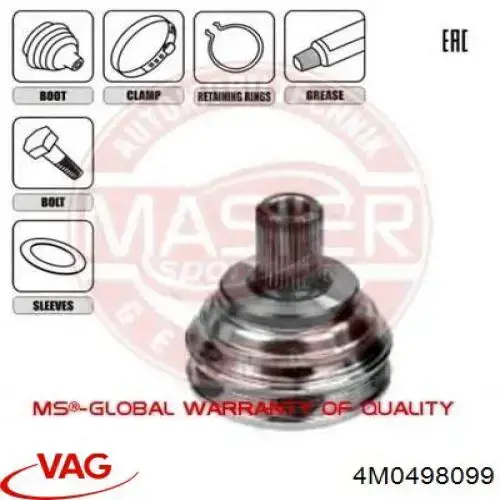 Comprar 4M0498099 VAG Junta homocinetica