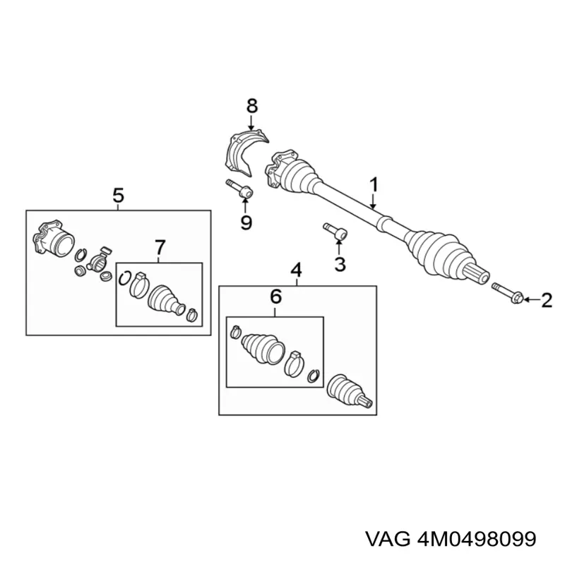 Junta homocinetica 4M0498099 VAG