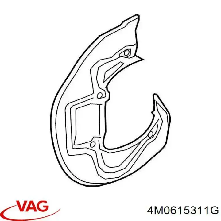 Protector del disco de freno delantero izquierdo VAG 4M0615311G