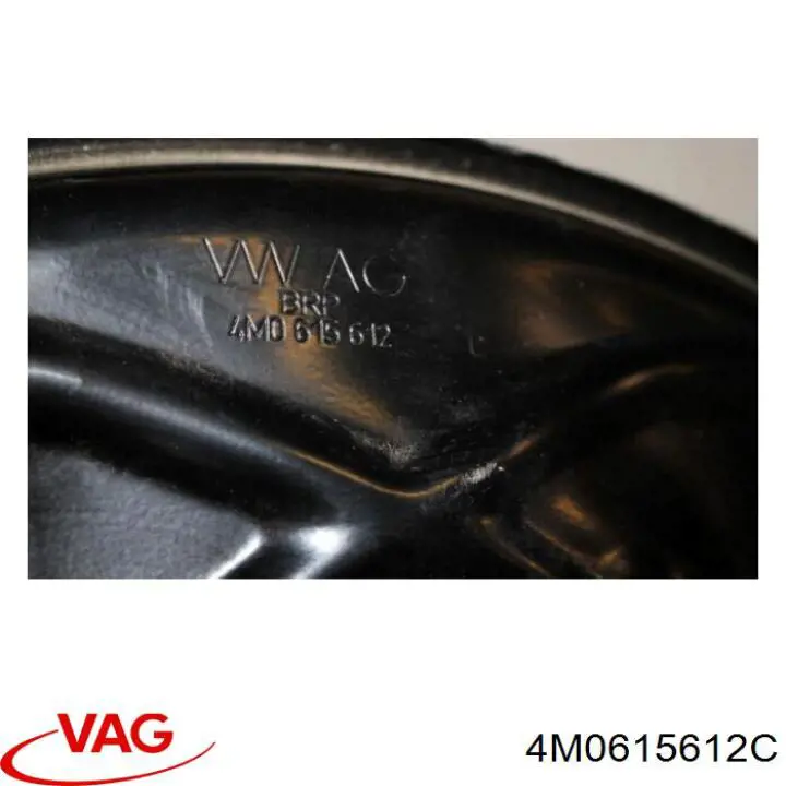 4M0615612C VAG chapa protectora contra salpicaduras, disco de freno trasero derecho