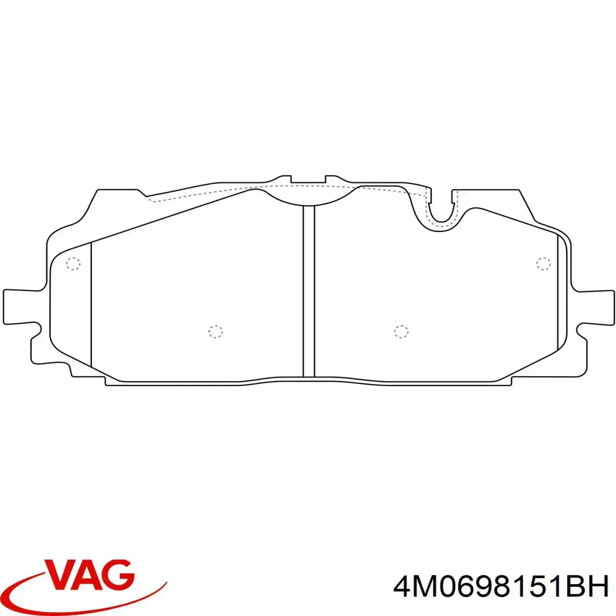 4M0698151BH VAG Pastillas delanteras