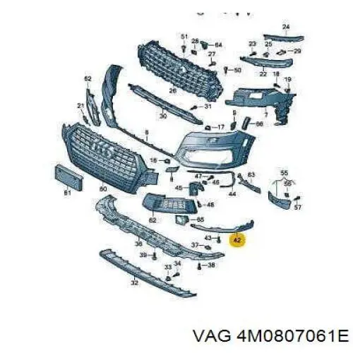 Alerón delantero izquierdo del parachoques VAG 4M0807061E precio, desde 57,82 EUR