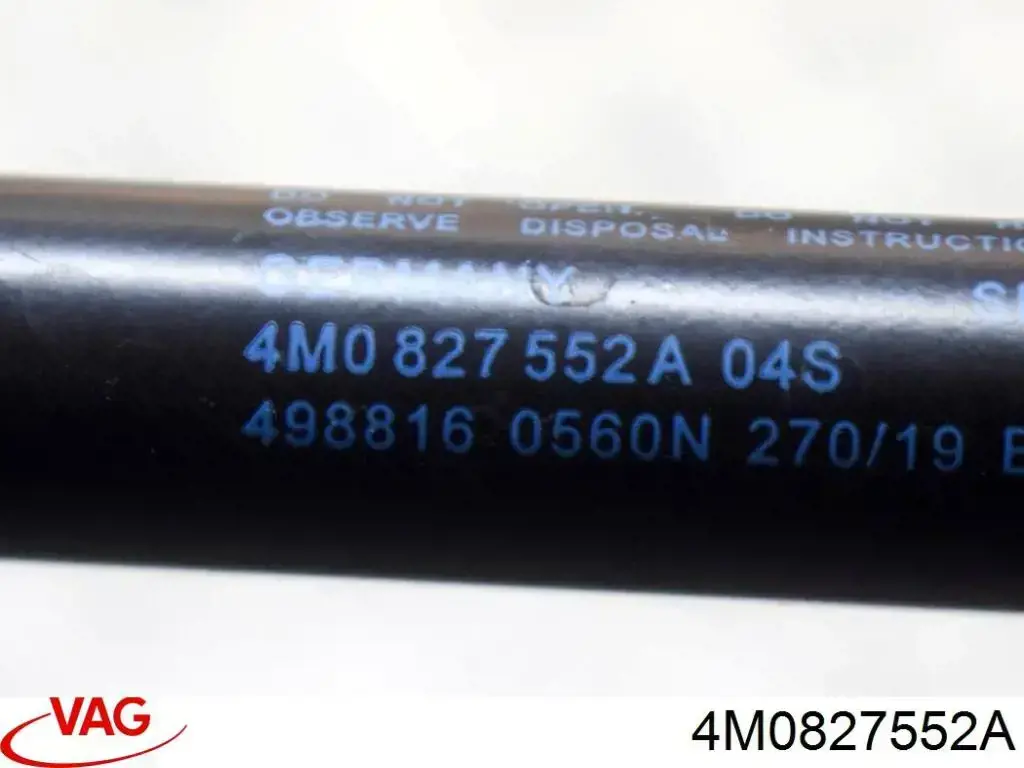 Muelle neumatico maletero VAG 4M0827552A