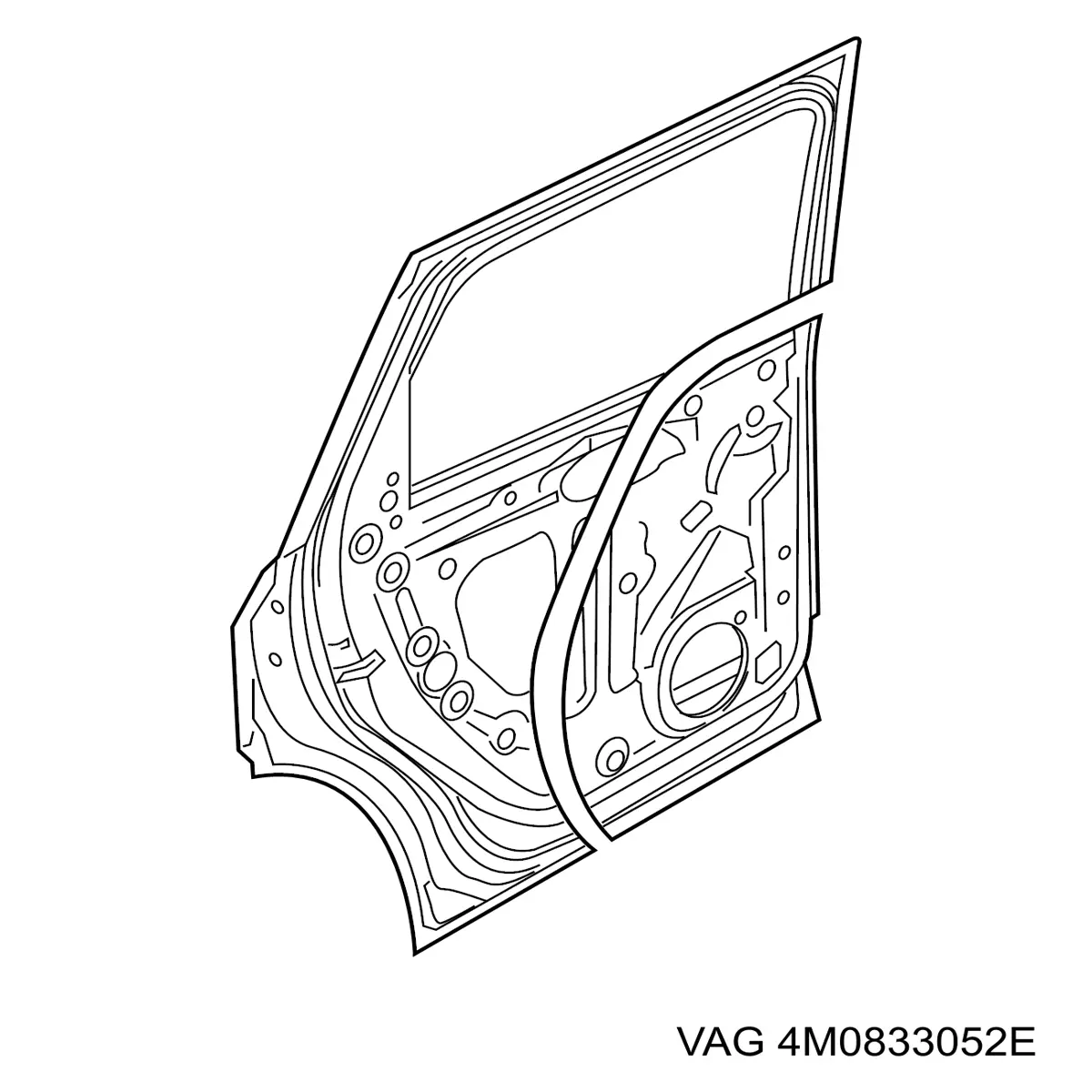 Puerta trasera derecha VAG 4M0833052E precio, desde 717,29 EUR
