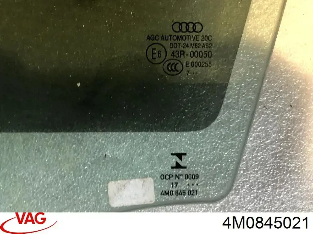 Luna de puerta delantera izquierda VAG 4M0845021 precio, desde 63,31 EUR