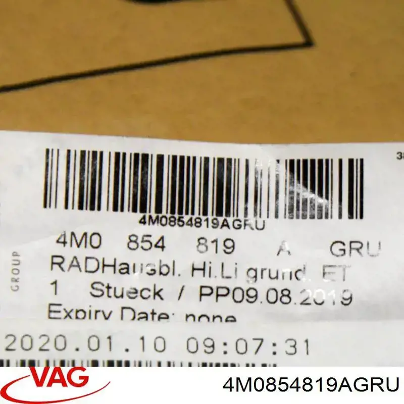 Comprar 4M0854819AGRU VAG Extensión de la aleta trasera izquierda