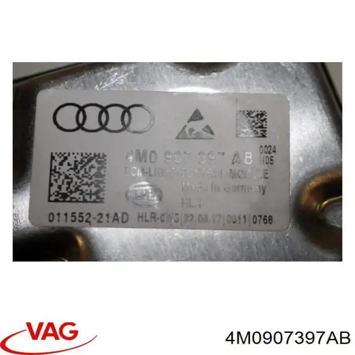Comprar 4M0907397AB VAG Módulo de control de luces de faros (ECU)