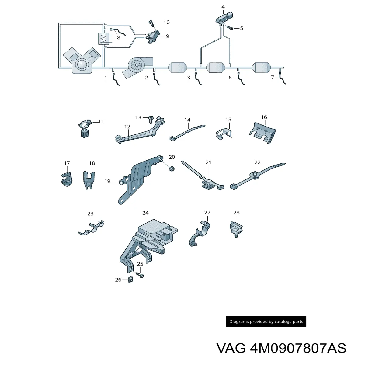 Comprar 4M0907807BK VAG Sensor de óxidos de nitrógeno NOx