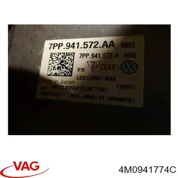 4M0941774C VAG Luz derecha