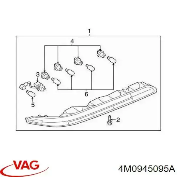 Piloto parachoques trasero izquierdo VAG 4M0945095A