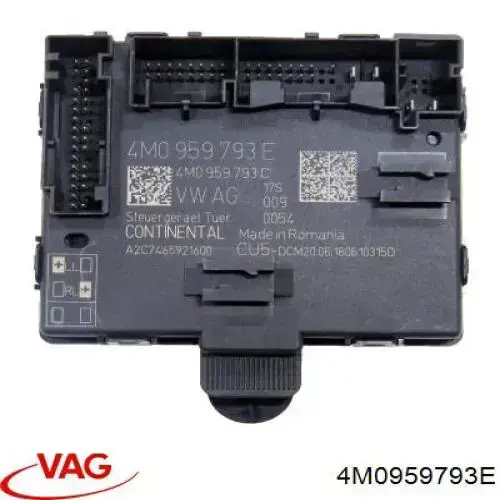 4M0959793E VAG Unidad de confort de la puerta delantera