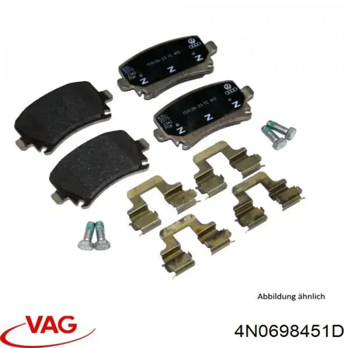 Pastillas traseras de freno VAG 4N0698451D precio, desde 38,05 EUR