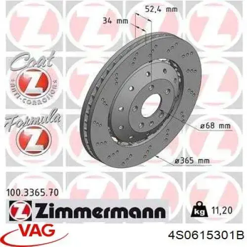 8T0615301 VAG Discos