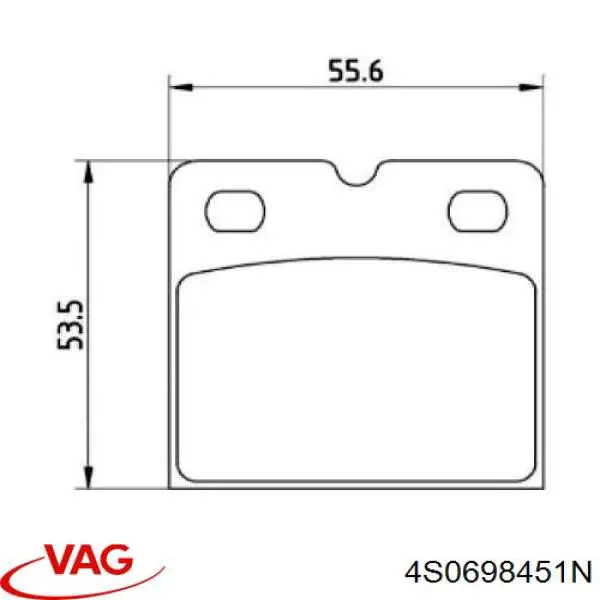 4S0698451N VAG pastillas de freno traseras