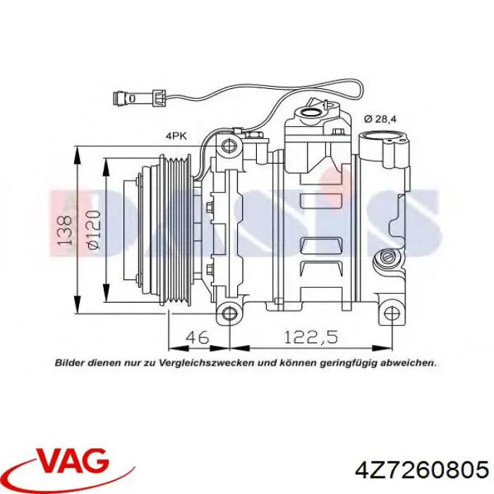 Compresor ac VAG 4Z7260805 precio, desde 196,02 EUR
