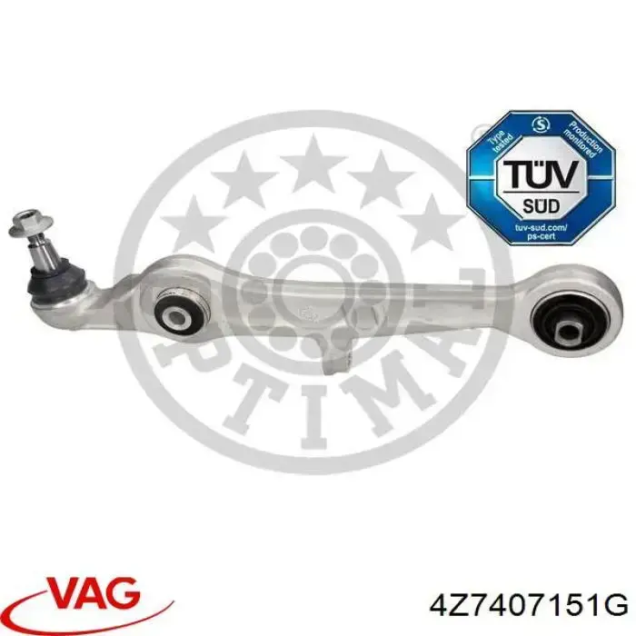 Brazo inferior izquierdo/derecho de suspensión delantera 4Z7407151G VAG
