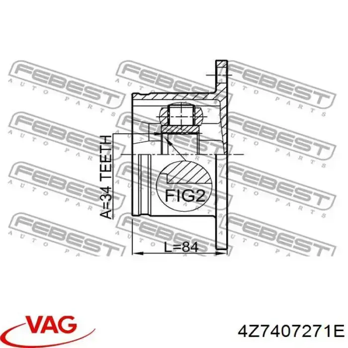 Comprar 4Z7407271E VAG Semieje delantero izquierdo
