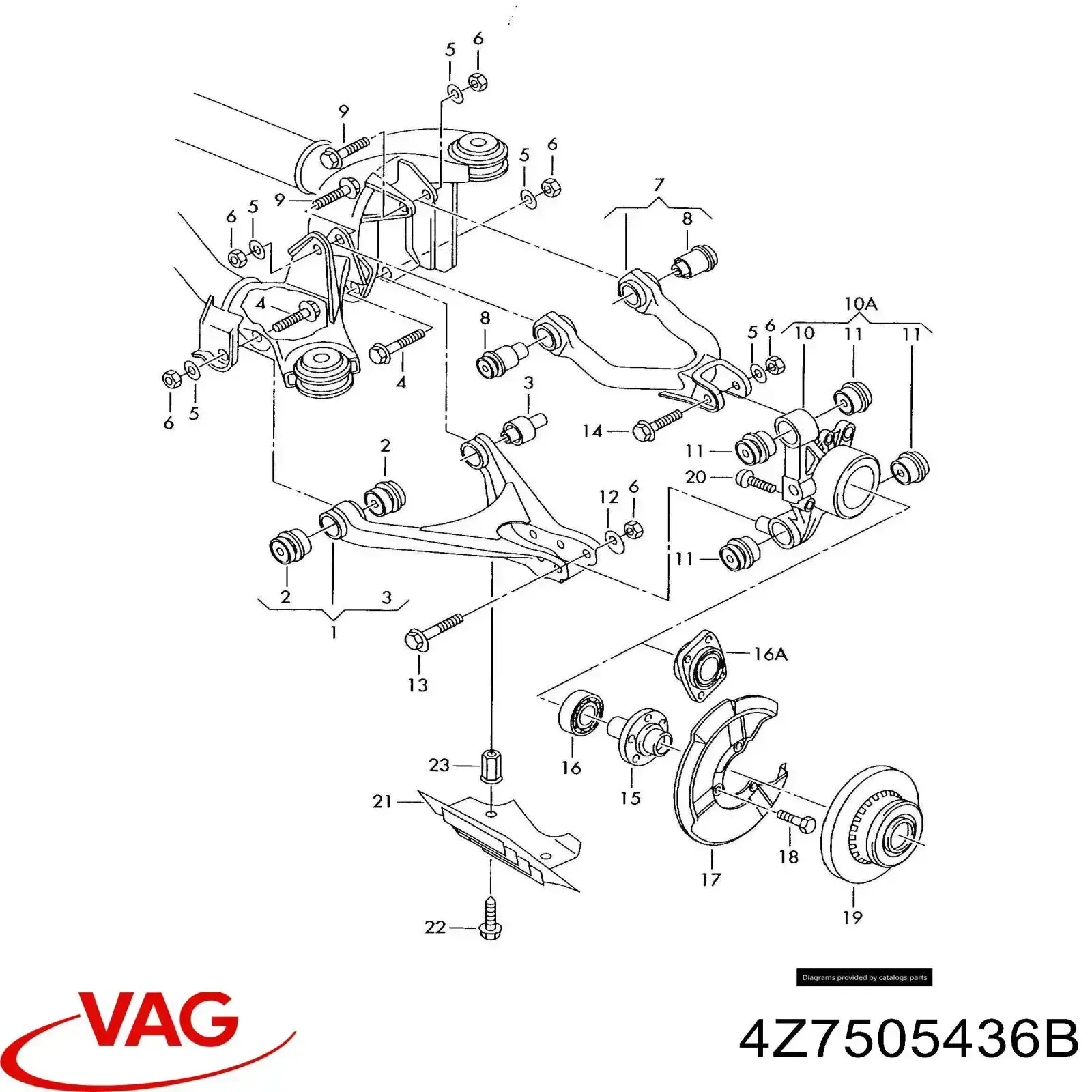 Comprar 4Z7505436B VAG Mangueta trasera derecha