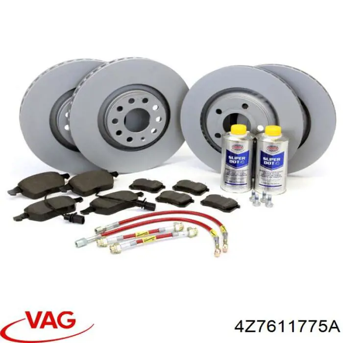 Latiguillo de freno trasero 4Z7611775A VAG