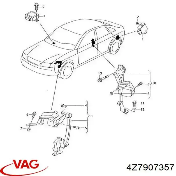 Comprar 4Z7907357 VAG Módulo de control de luces de faros (ECU)