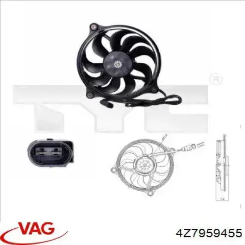 4Z7959455 VAG ventilador del motor