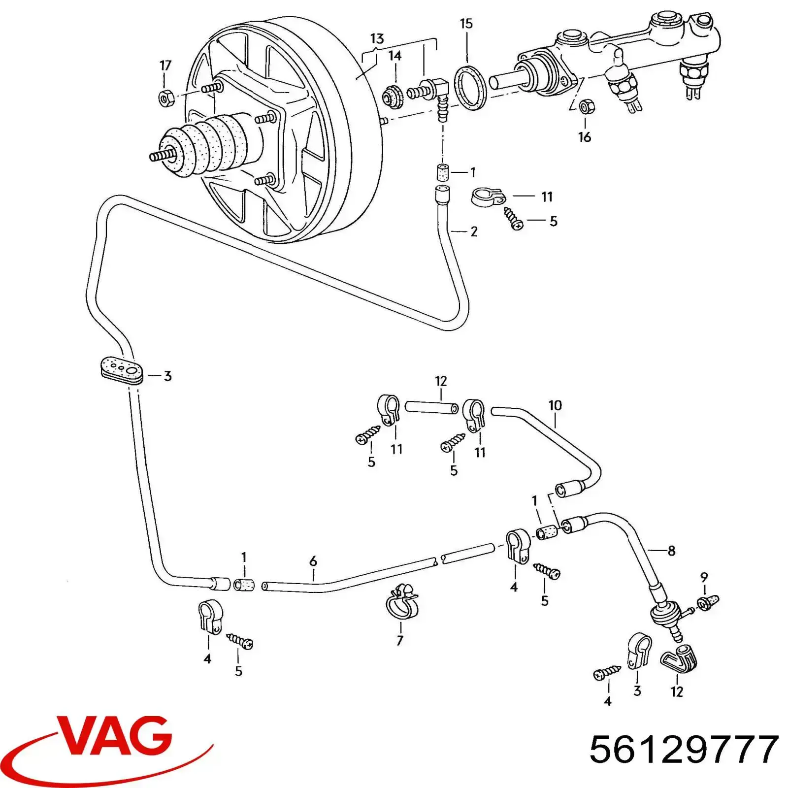 Comprar 56129777 VAG Tubo de vacío del servofreno