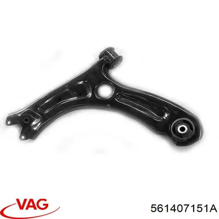 Brazo inferior izquierdo de la suspensión delantera VAG 561407151A