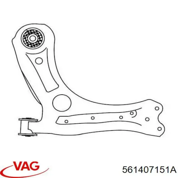561407151A VAG Brazo inferior izquierdo de la suspensión delantera