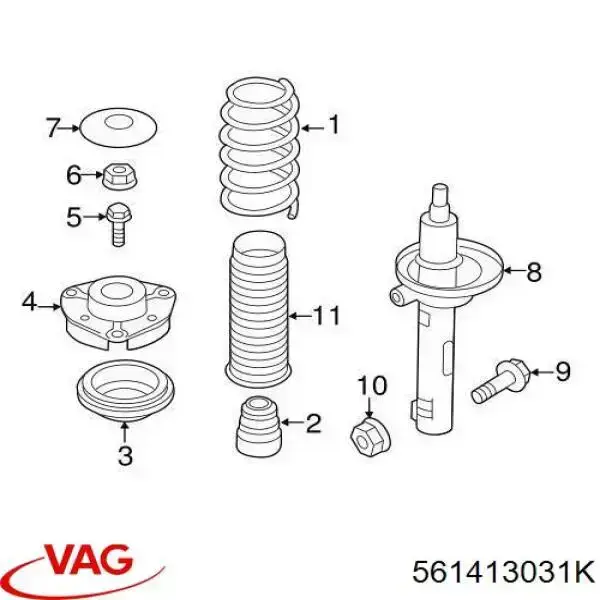 Amortiguador delantero VAG 561413031K