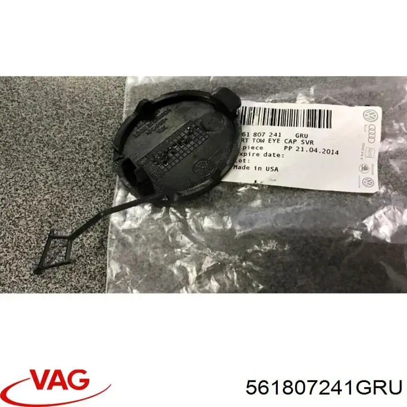 561807241 VAG Cobertura de parachoques, enganche de remolque, delantera 