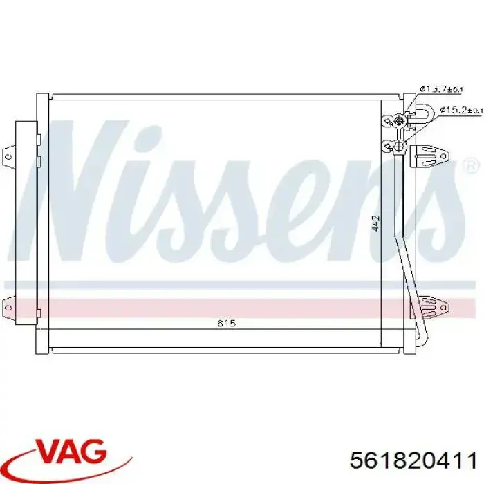 Aire acondicionado capacitor VAG 561820411 precio, desde 94,38 EUR
