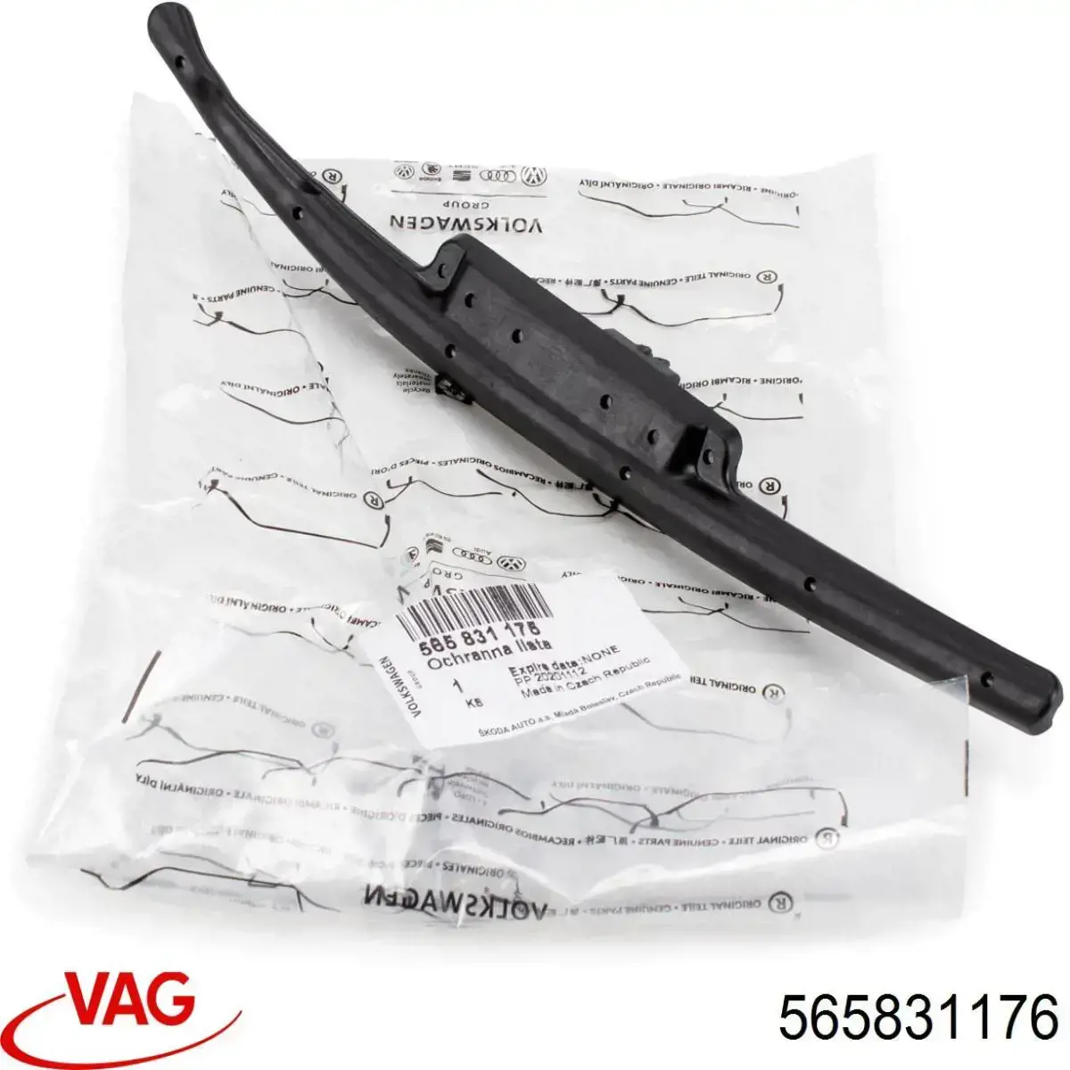 Moldura de puerta delantera derecha 565831176 VAG